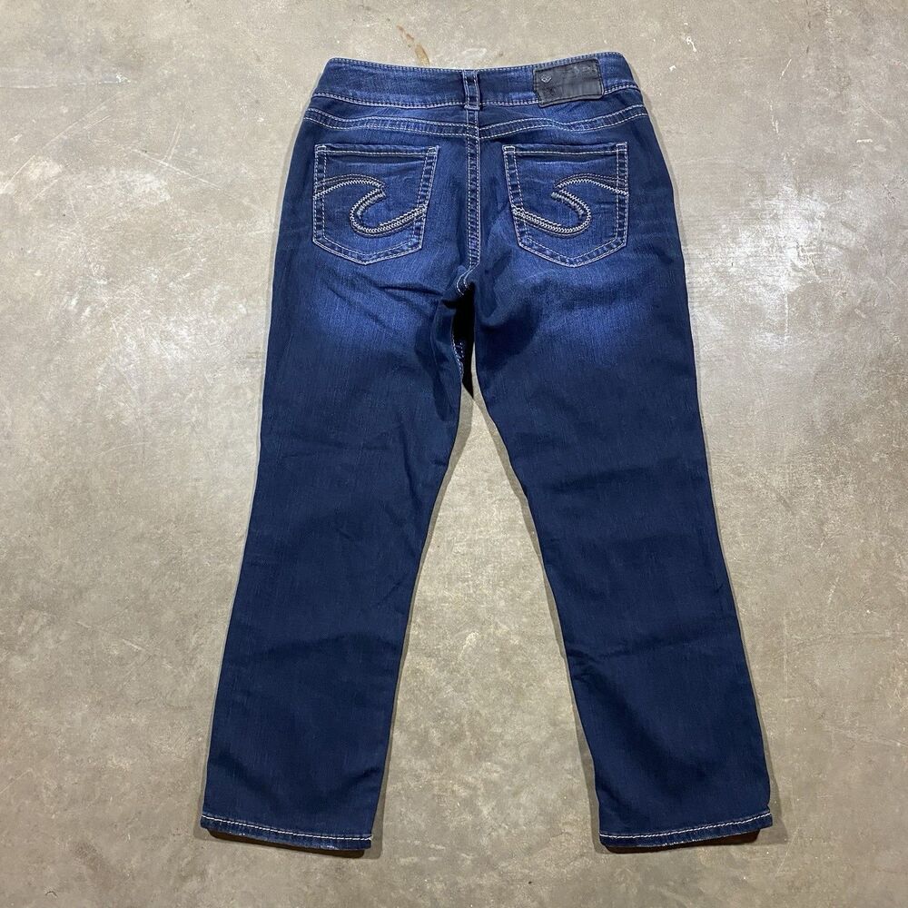Silver Jeans Co Suki Mid Capri Women’s Jeans 27x23 Dark Wash Stretch Denim
